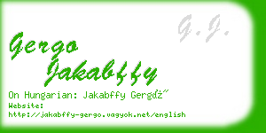 gergo jakabffy business card